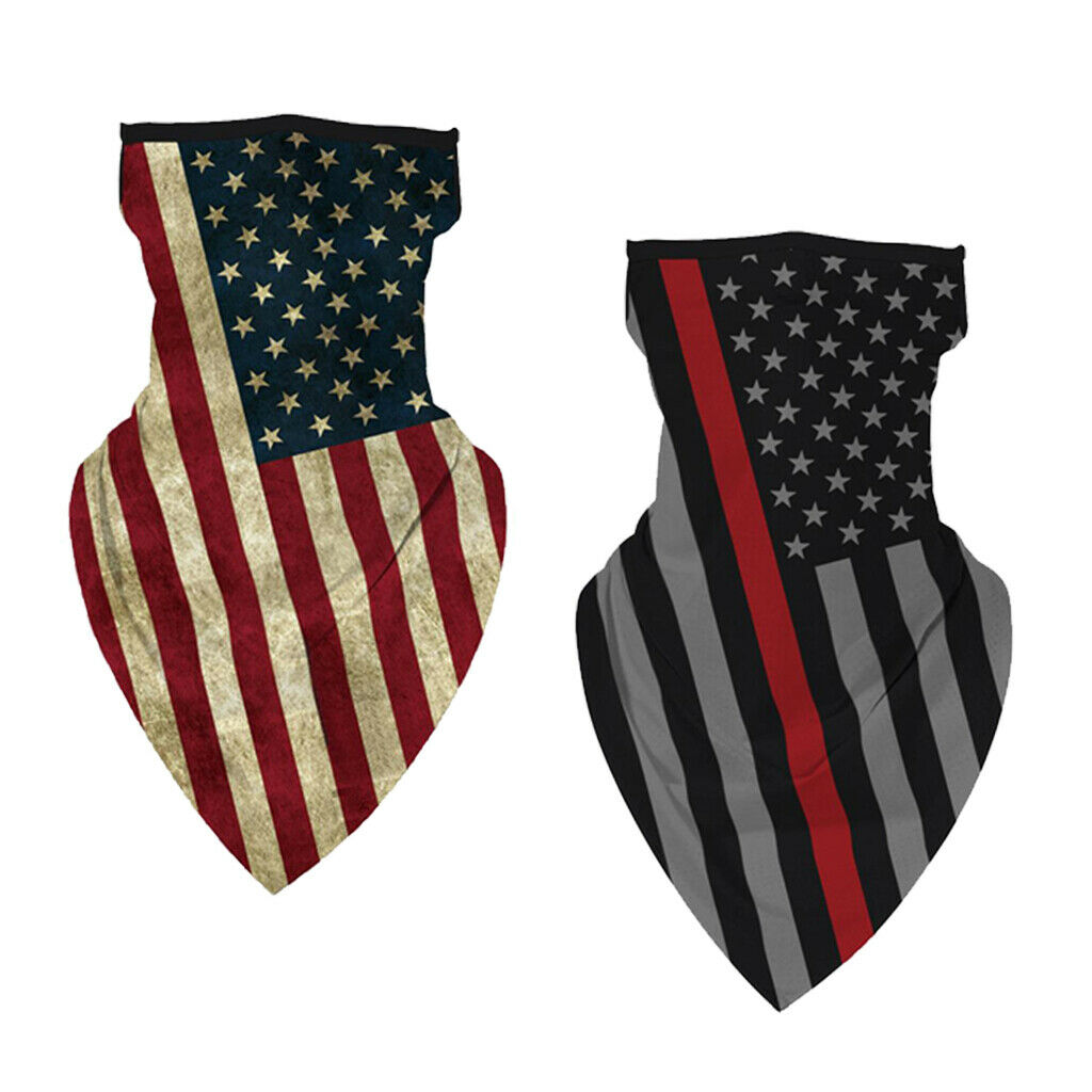 2PCS Mens Outdoor Sport Bandana Face Balaclava Neck UV Windproof Motorcycle