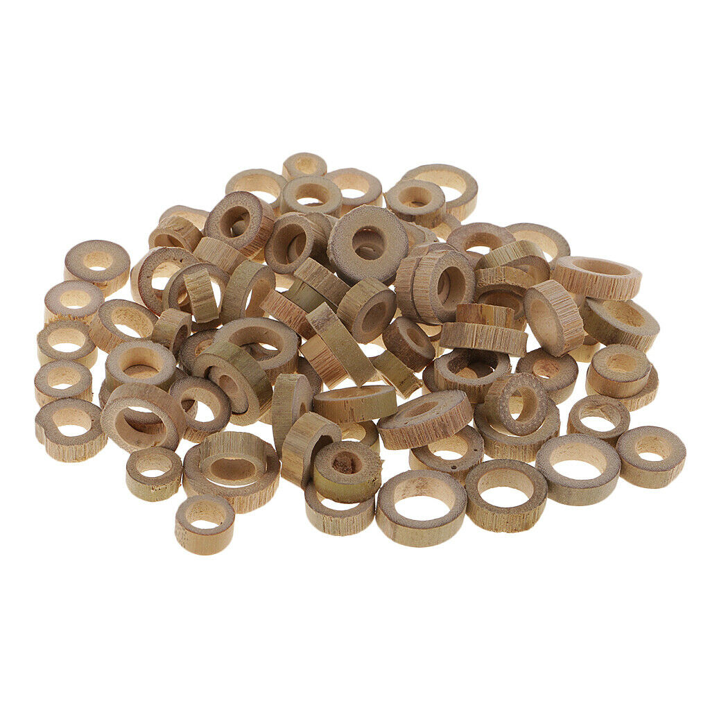 100pcs Natural Log Wood Slices Rings for Rustic Wedding Home Decorations