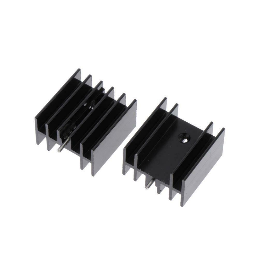 20x 24x16x25mm Black Aluminum  Sink For 7805 Mosfet Transistors+Screws