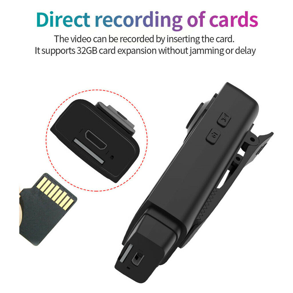 Portable Pocket Clip Wearable Camera Video Recorder Small Sport DV DVR