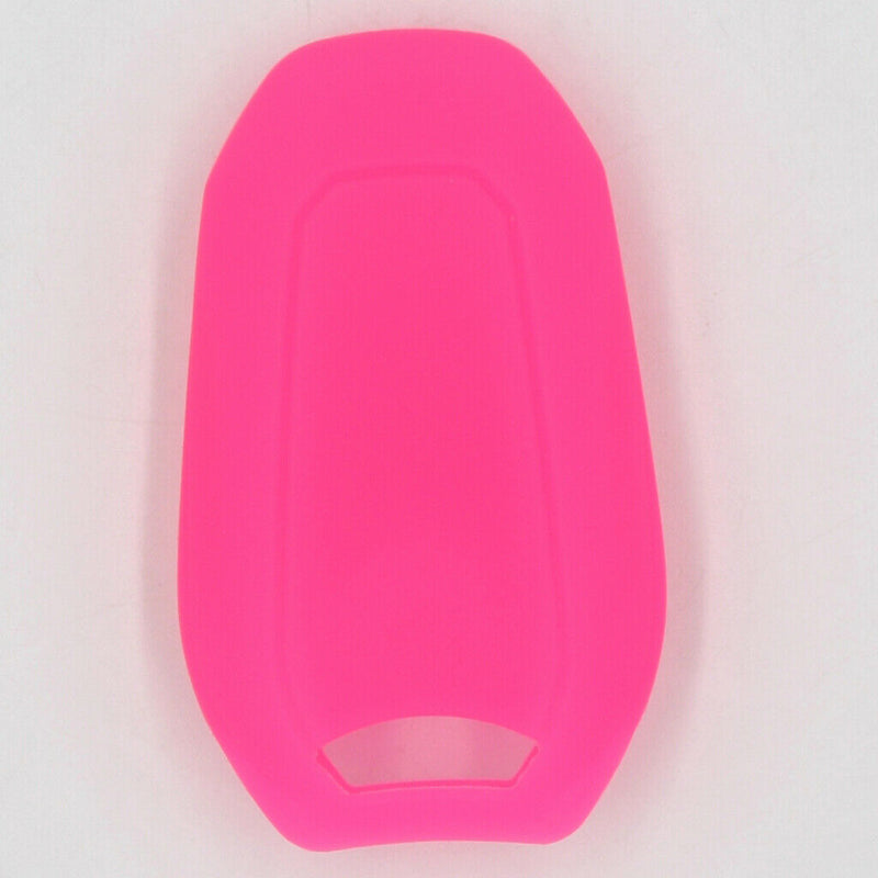 Silicone Car Key Cover For AUDI Smart Remote Key Fob Case Shell Rose Red