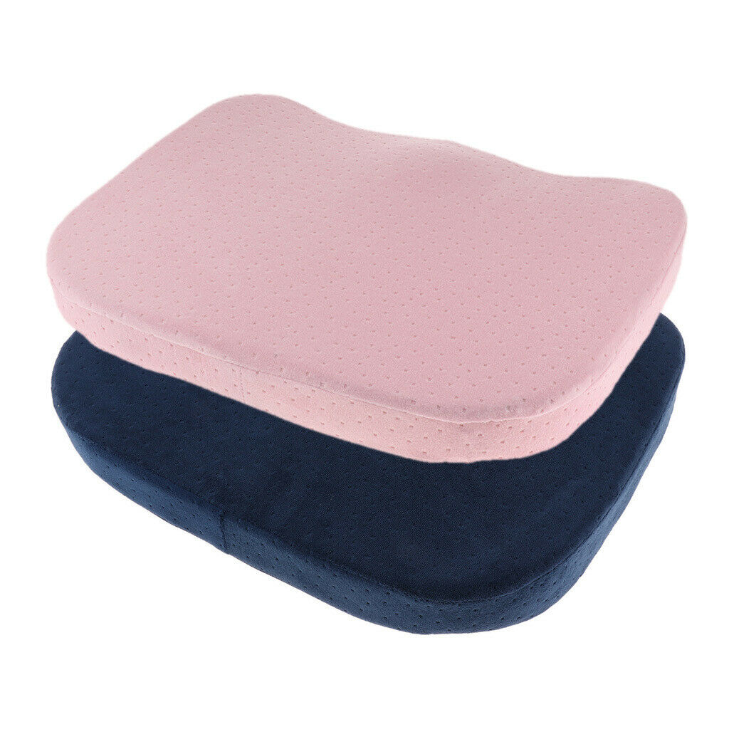 2Pieces Comfort Memory Foam Chair Seat Cushion Pad Removable Zipper Covers