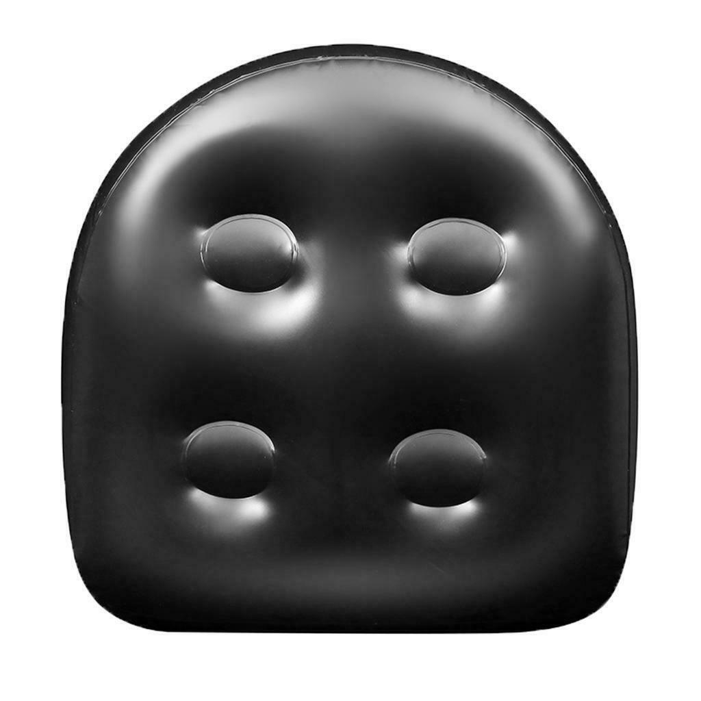 2Pcs Spa Booster Seat Cushion Inflatable for Bathtub for Adults Kids Black