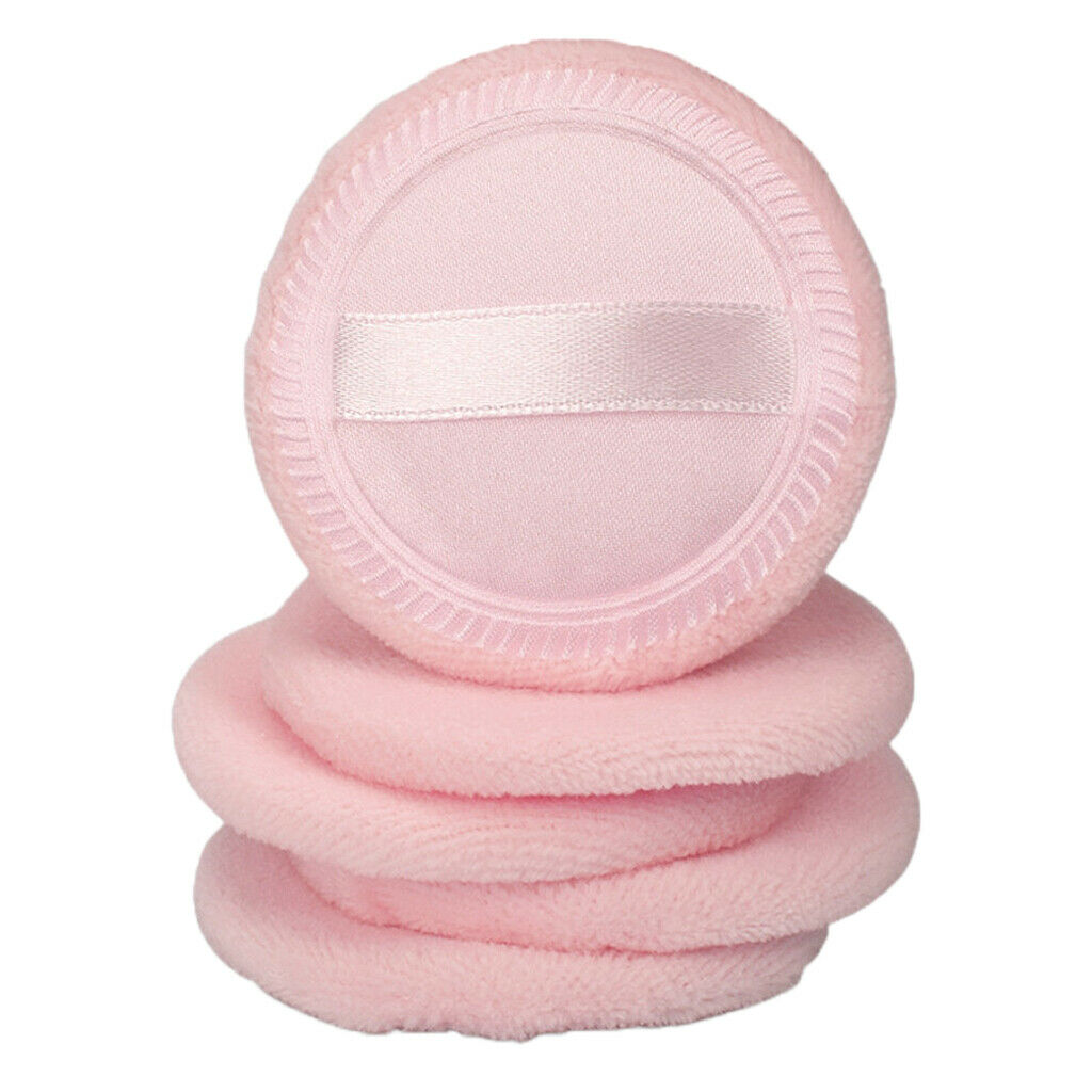 10x Soft Flocking Cosmetic Blusher Face Powder Foundation Puff Blender Pink