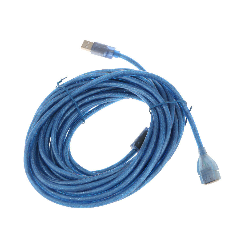 Durable 480Mbps 10m/32Feet USB 2.0 A Male to A Female Extension Cable Blue