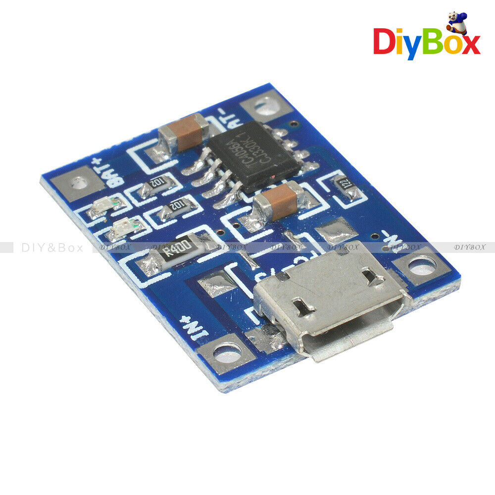 [5PCS] Micro 5V 1A USB 18650 Lithium Battery Charger Board TP4056 Power Module