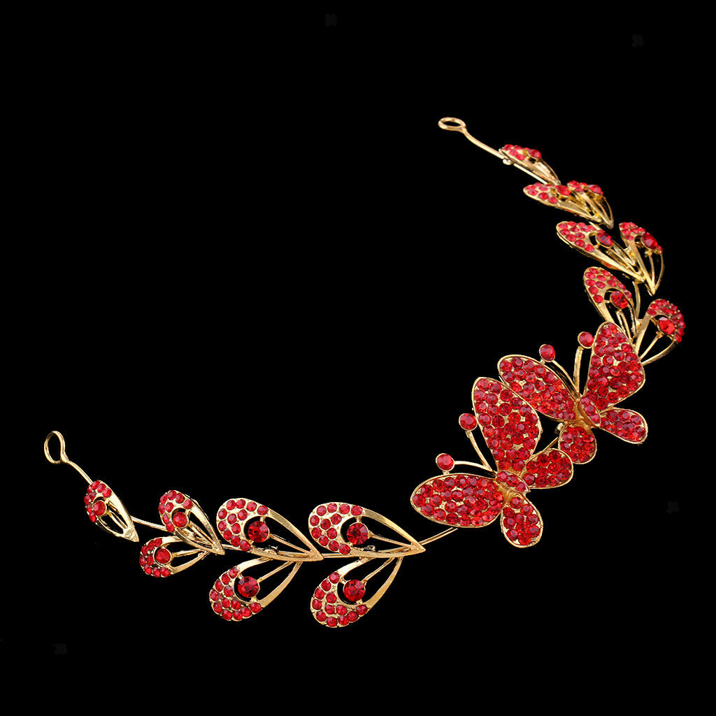 Stunning Crystal Butterfly Tiara Headpiece Headwear Hair Accessories