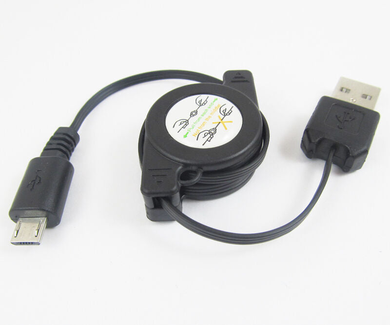 2 sets Retractable USB Male to Micro 5 Pin Male USB Charge Data Transfer Cables