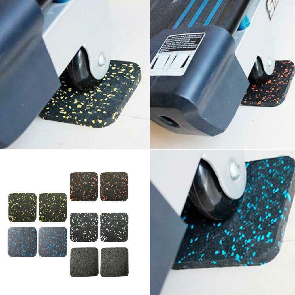 2 Pairs Treadmill Noise Absorption Mat Waterproof Rubber Gym Workout Cushion
