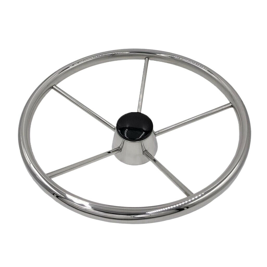 13-1/2Inch 5Spoke Stainless Steel Boat Steering Wheel Style Marine