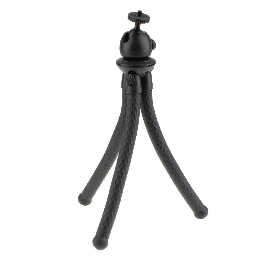 Flexible Foam Mini Tripod Stand with 1/4 Screw & Universal Clamp for  ,
