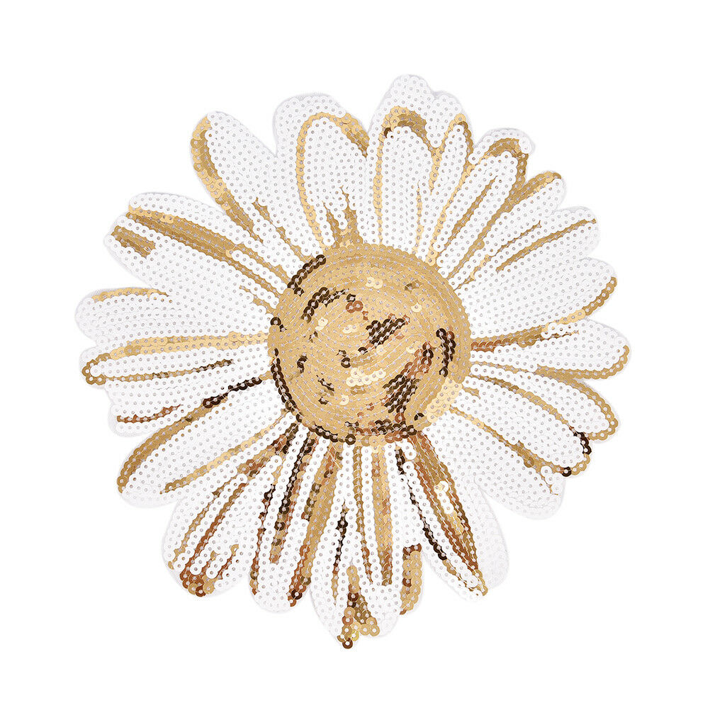 Embroidered iron on patch for clothes sequins clothing heronsbillMotifAppl.l8