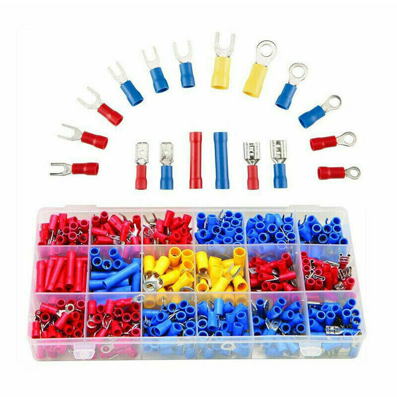 520x 22-10AWG Crimp Terminals Insulated Assorted Electrical Wiring Connector Kit
