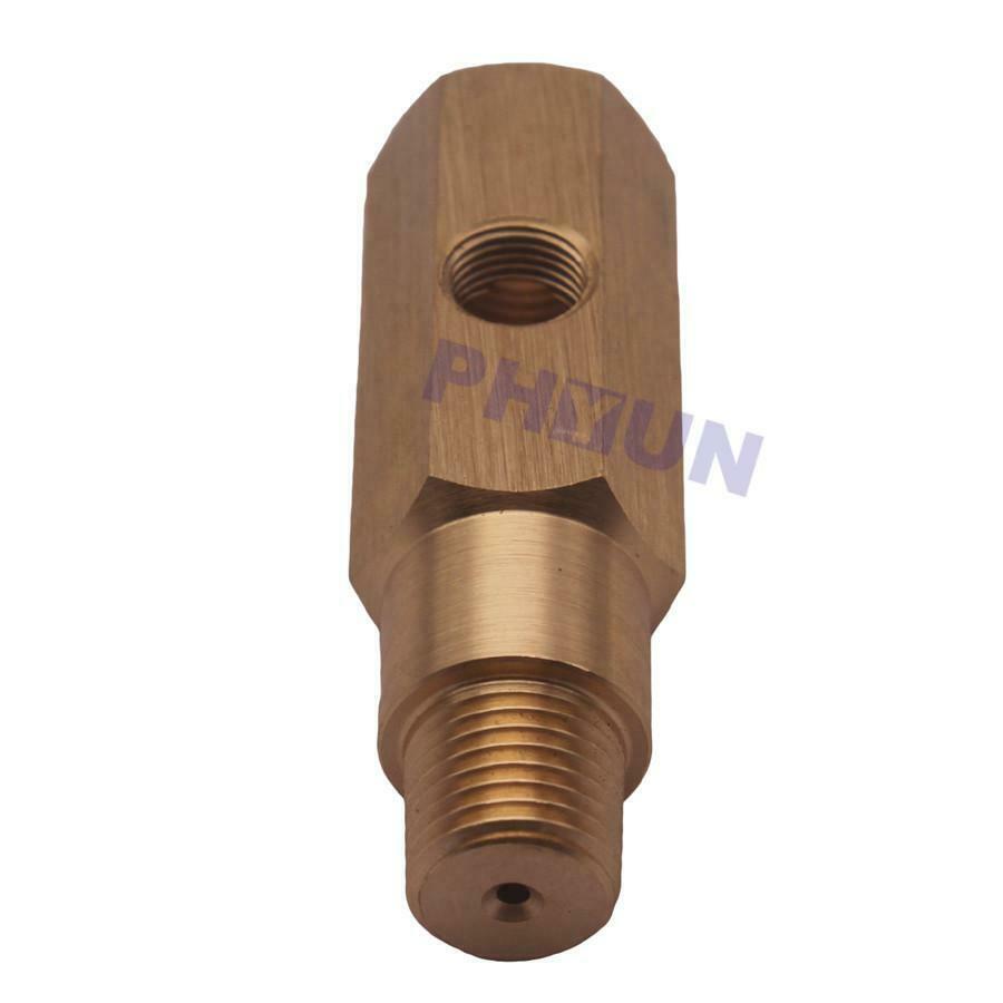 1 Pc CNC Machined Oil Pressure Gauge Adapter Brass Sensor 1/4 NPT Female/Male