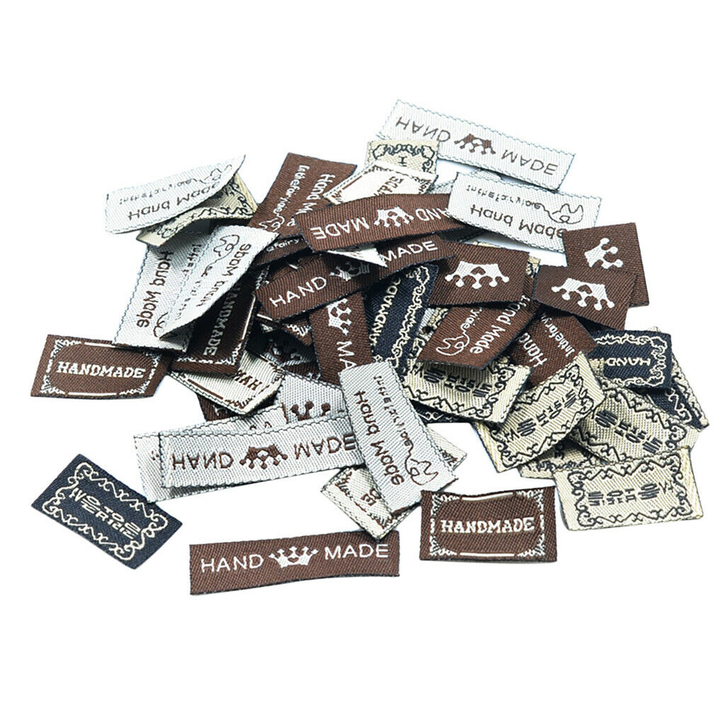 50 pieces Mixed DIY handmade labels Woven labels Sew-in labels Textile labels