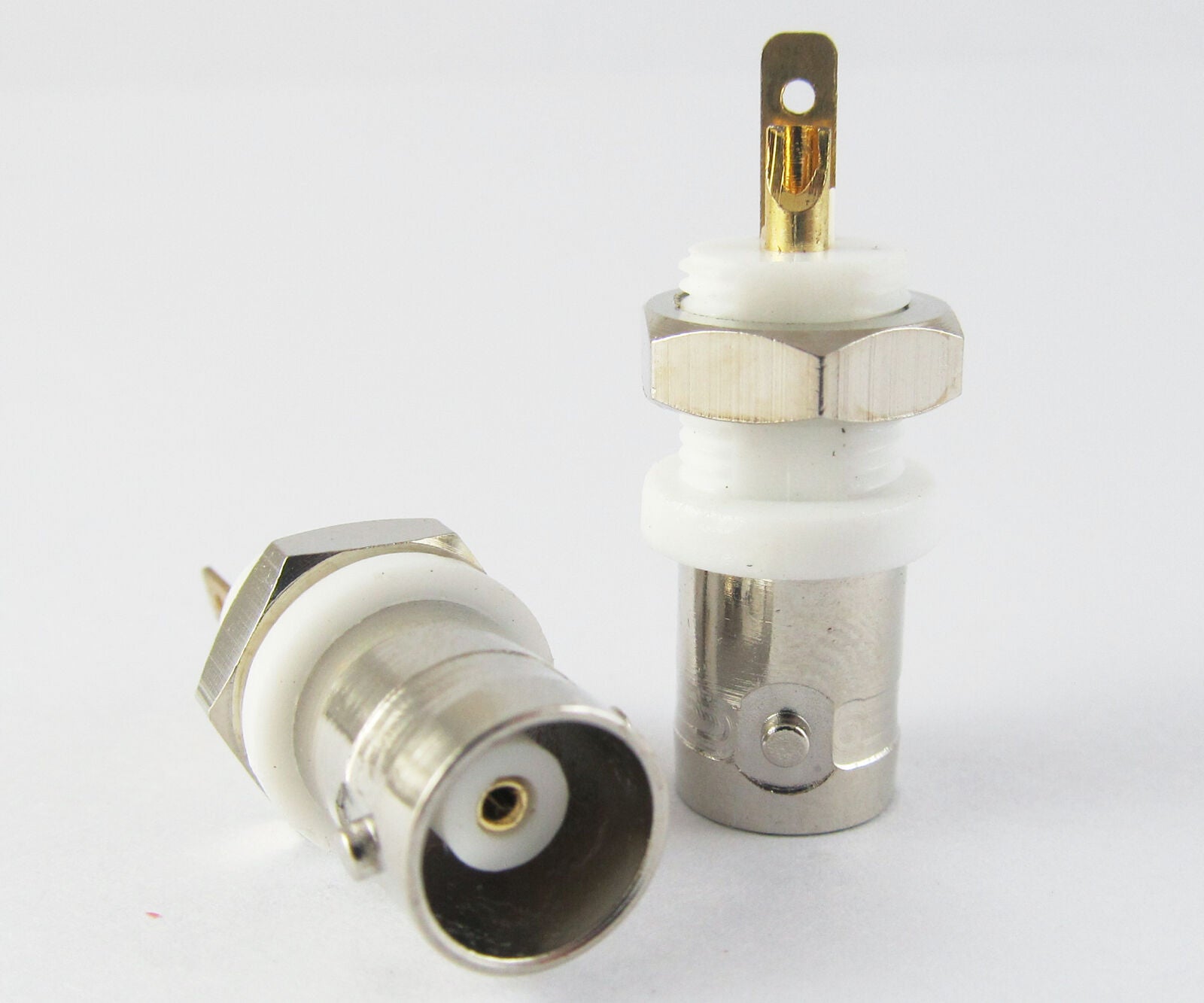 25pcs High Quality BNC JACK Female Waterproof White Connectors Adapter New
