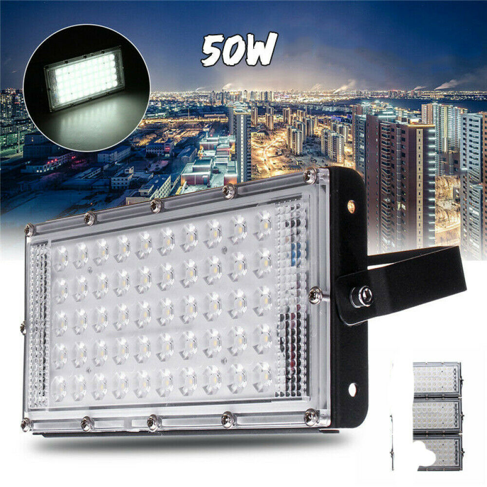 new 50W LED Flood Light 4000LM Super Bright Security Lights Waterproof White New