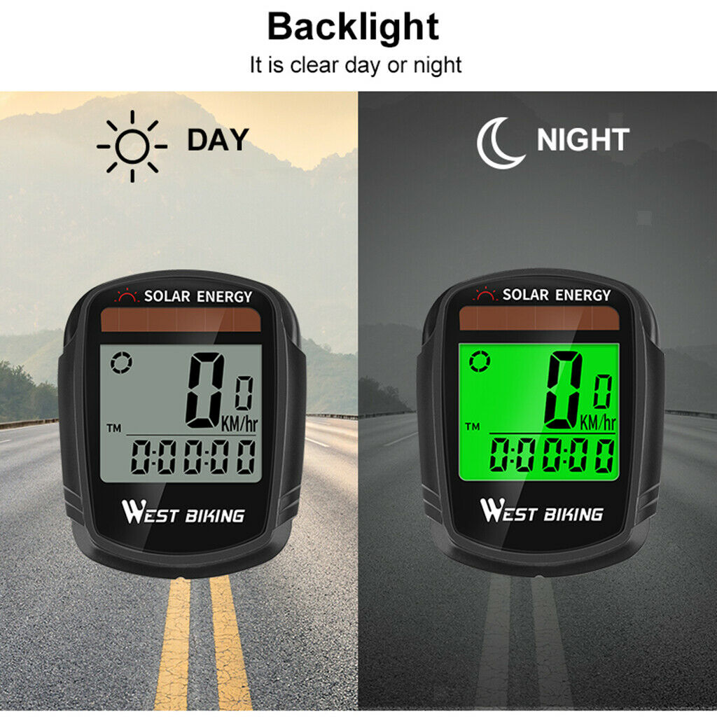 Bike Speedometer Waterproof Wireless Computer Cycling Odometer Backlight