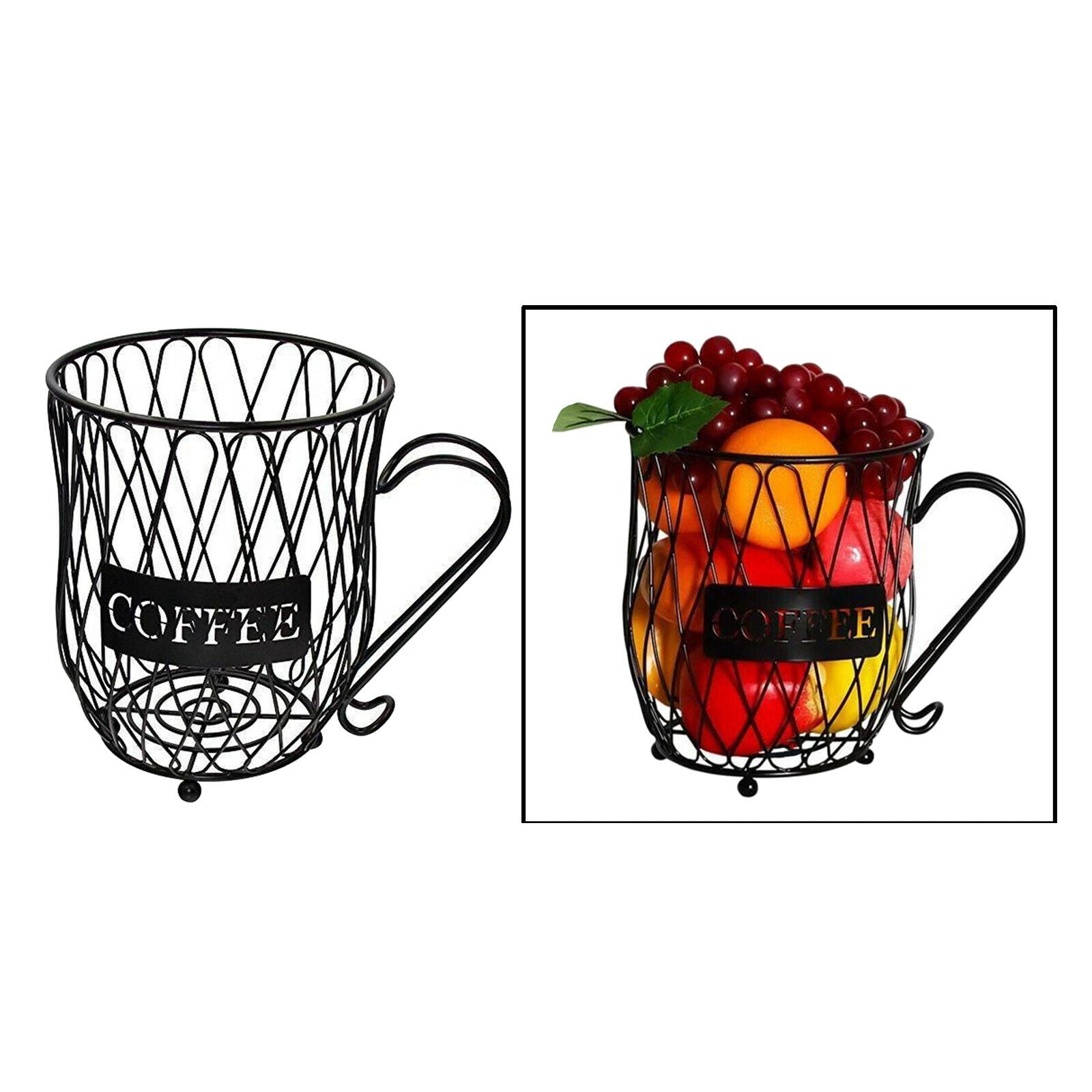 Coffee K Cup Storage Basket Coffee Capsules Pod Holder Stand Kitchen Storage