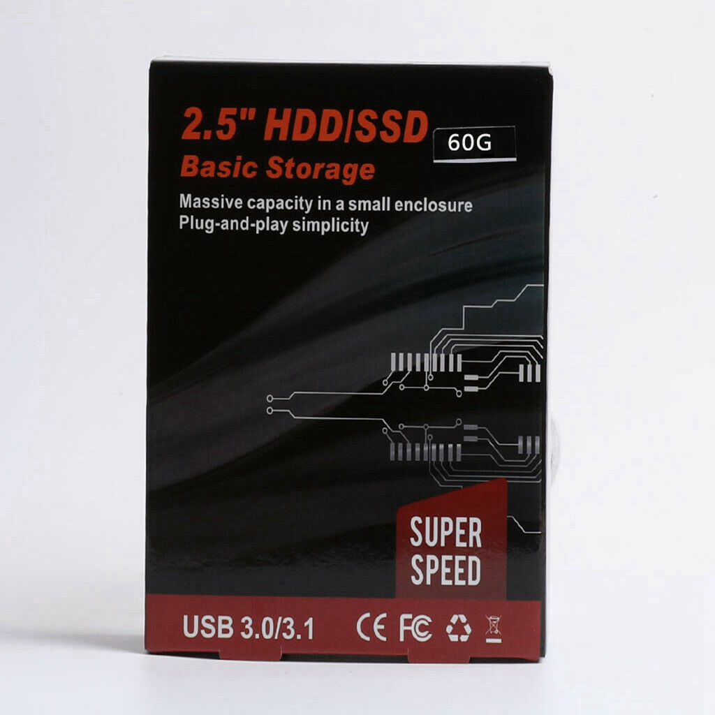2.5" 60GB External Hard Drive Disk SATA USB 3.0 HDD Hard Drive for Desktop