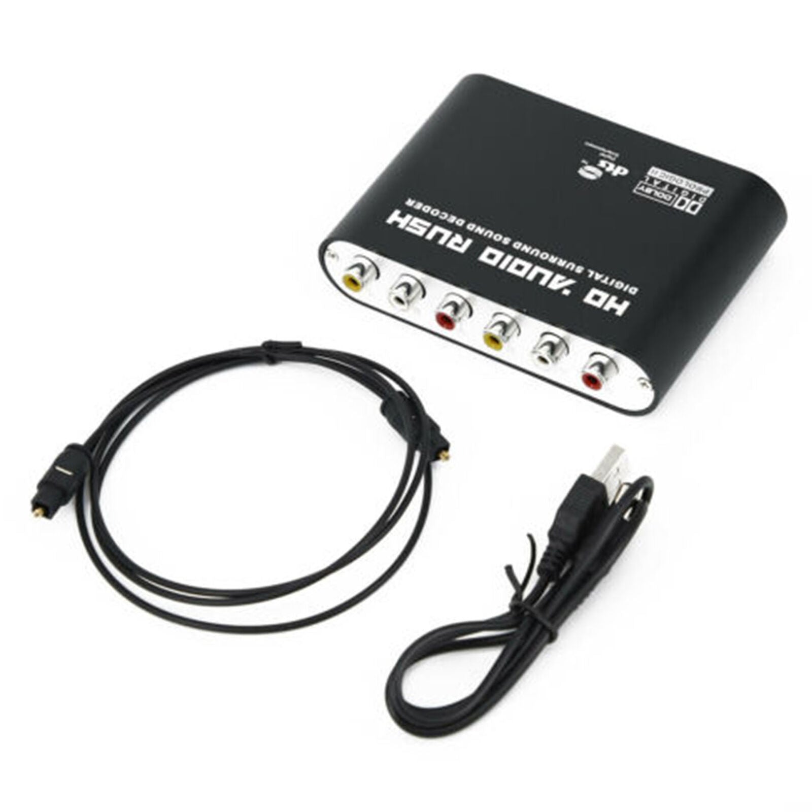 Audio 5.1CH AC3 DTS Digital Sound Decoder Optical SPDIF Coaxial to 6RCA w/Cable