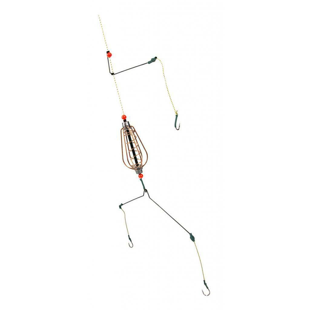 6x Pack of 6 Spring Fishing Feeder Lead w/ Hooks 15/20/25g Fishing Lure Cage