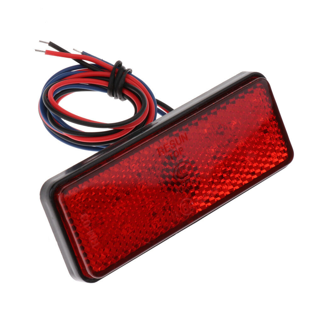 Car Motorcycle LED Reflector Brake Light Warning Lamp Conversion Kit Red