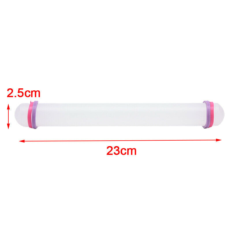 23cm Kitchen Rolled Fondant Tools Silicone Rolling Pin Cupcake Decorating.l8
