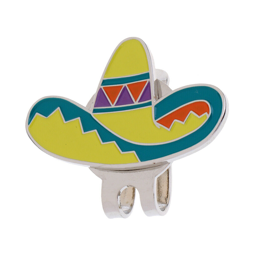 Golf Ball Marker Alloy Golf Hat Clip Multi Color Hat Pattern