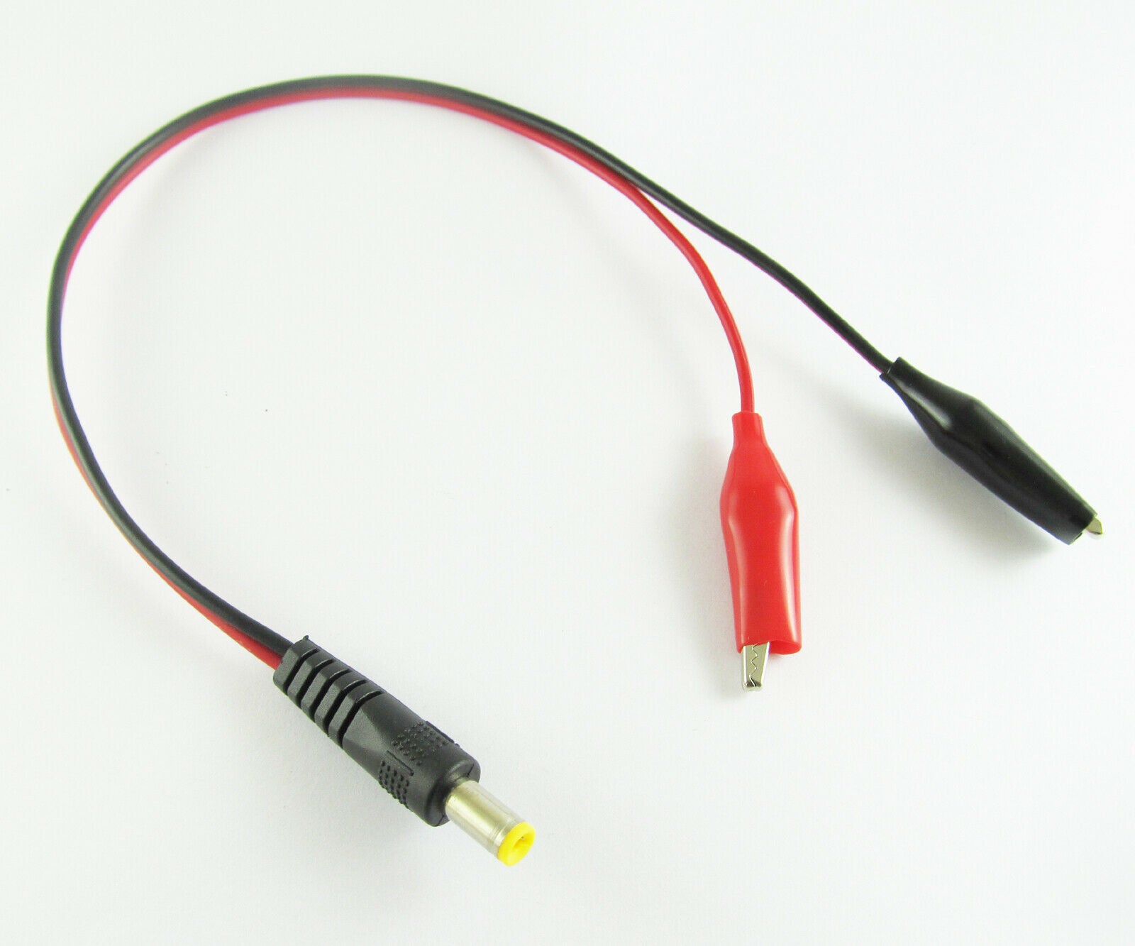 10 pcs 5.5 x 2.1mm DC Power Male Plug to Dual Alligator Clip Test CCTV Cable