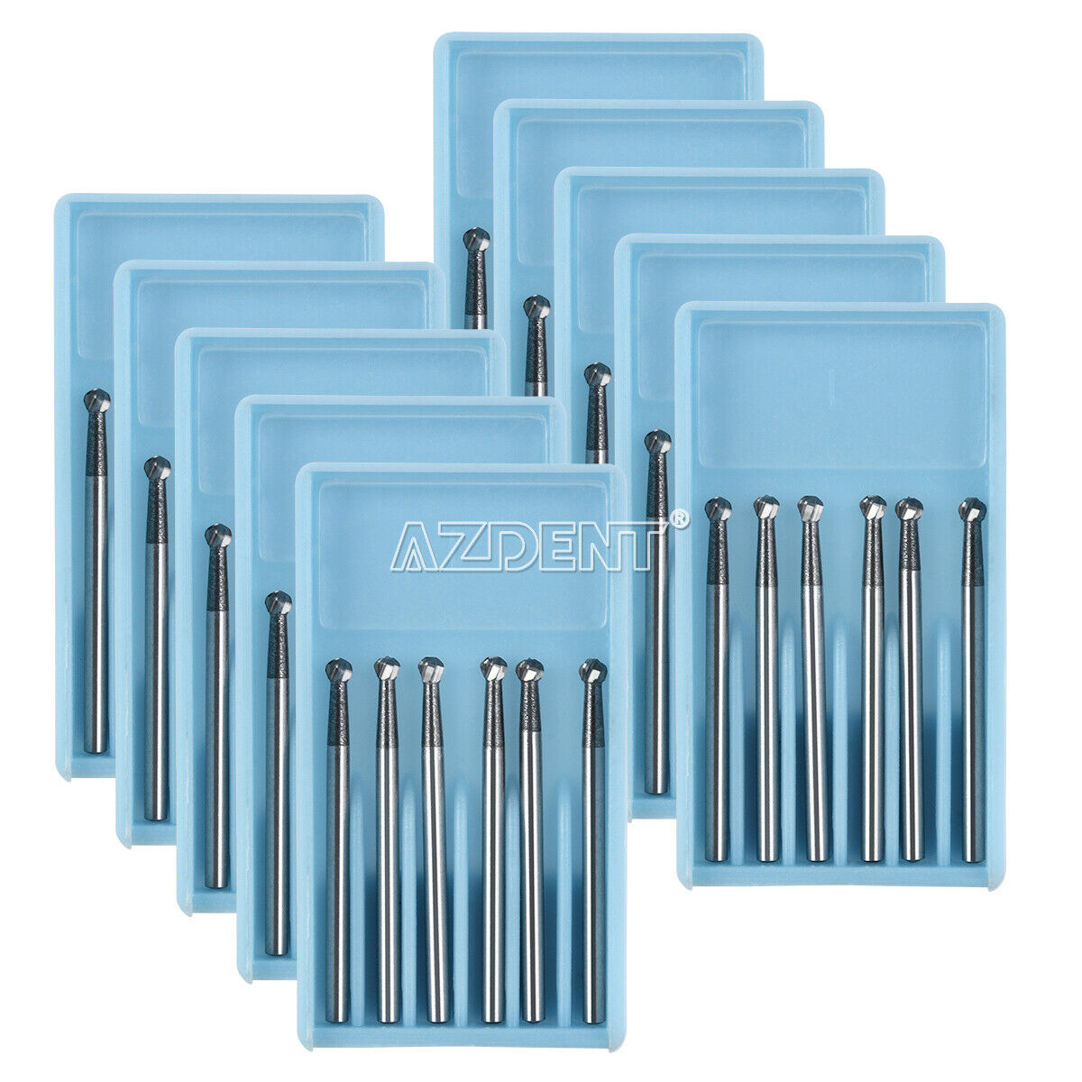 10 Boxes Dental Surgical Tungsten Carbide Bur Round type 25mm FGXL 6