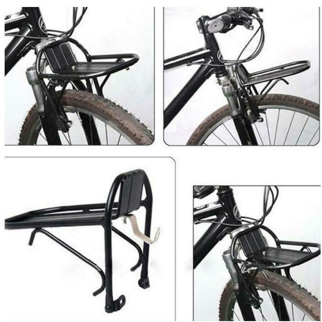 Alum Alloy Bike Front Rack Cargo Rack Panniers 15KG Load  Equipmet Black