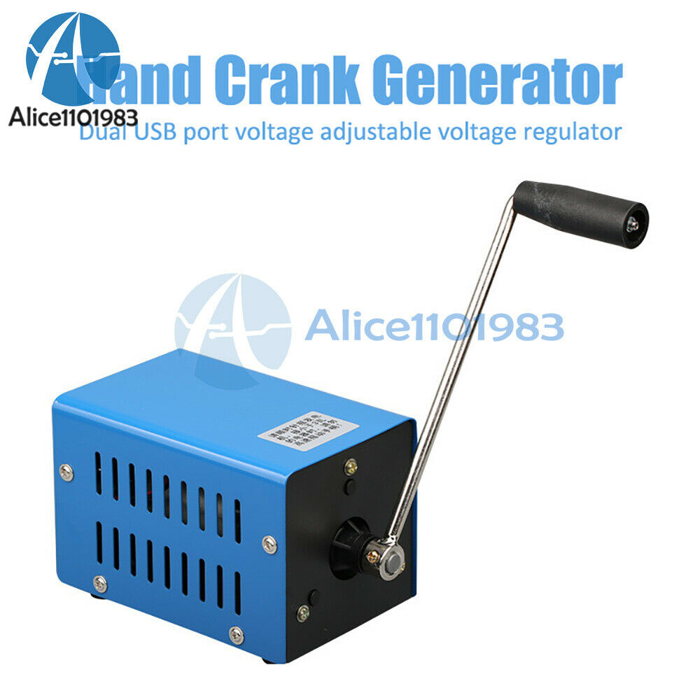 20W Portable Hand Crank Emergency High Power Generator Electric USB Charger