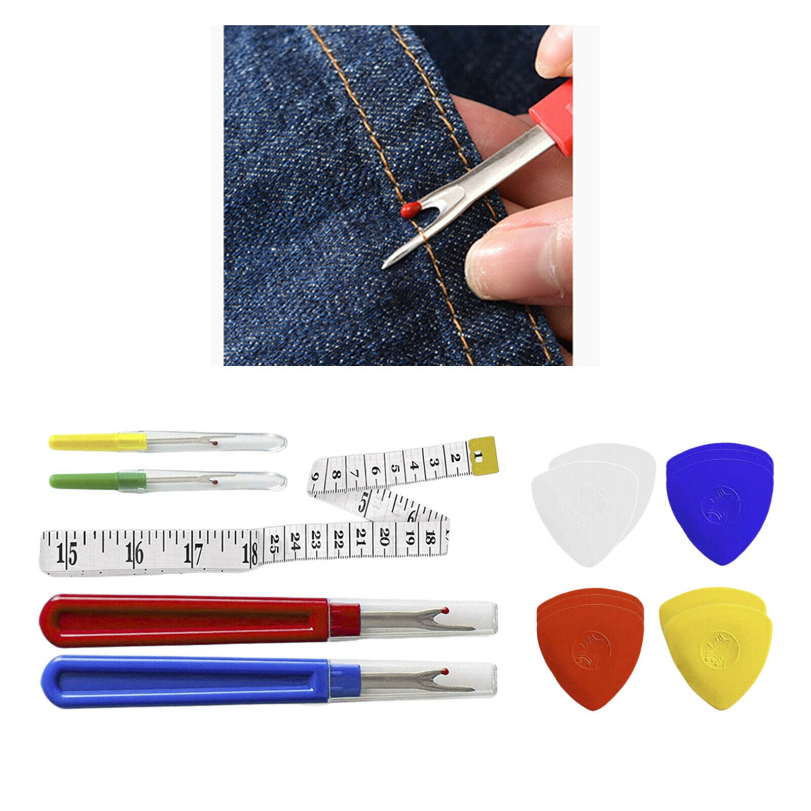 15Pcs Seam Ripper Sew Stitching Unpicker Needlework Stitch Supplies Kits
