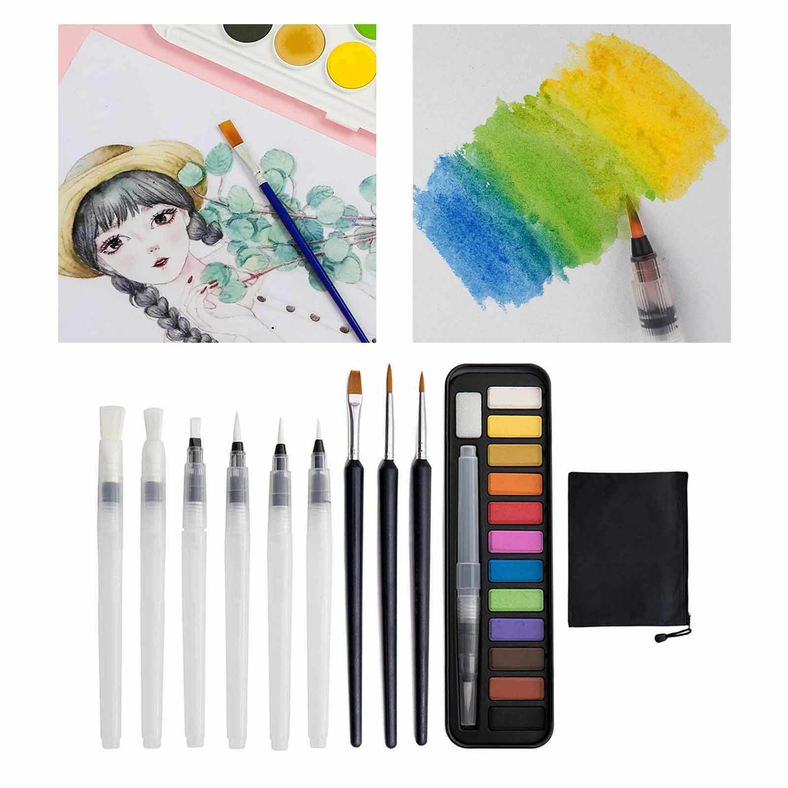 Professionals Solid Watercolor Paint Set Pen for Painting Journaling Artist