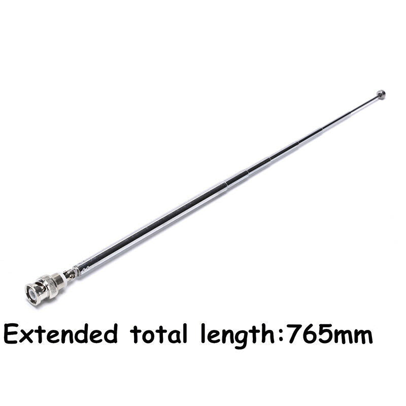 765mm Telescopic Antenna Q9 BNC Connector Portable FM Radio Scanner VHF U.l8