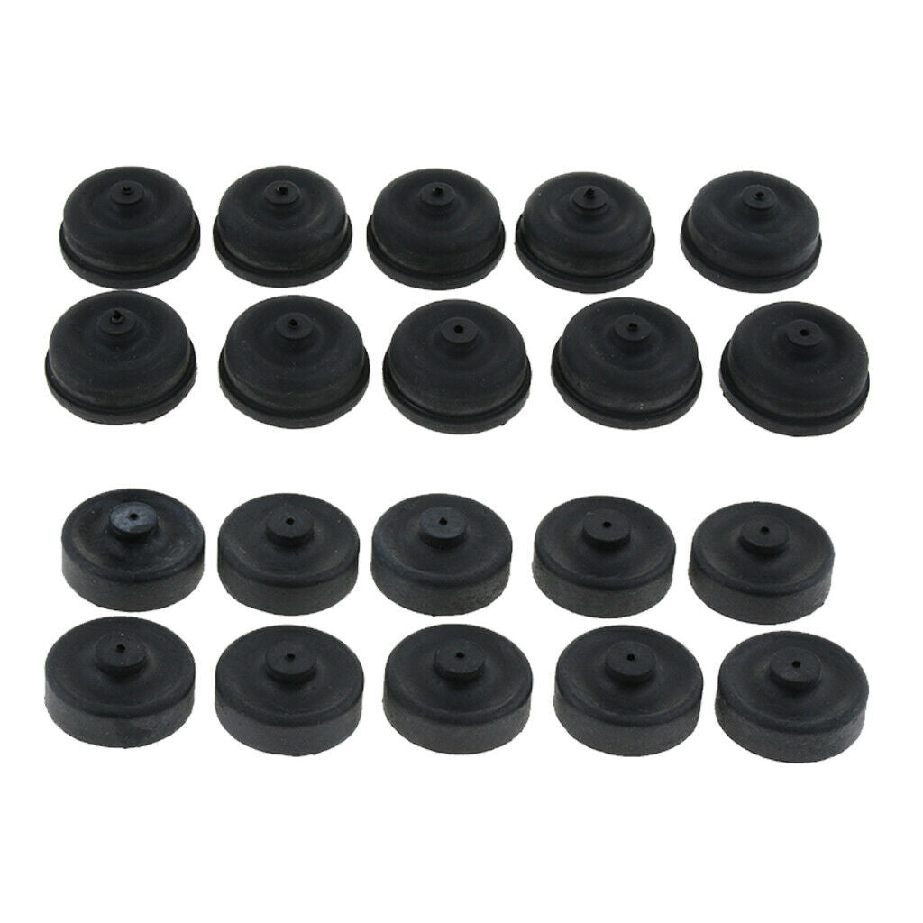20 PCSFish Pond Air Pump Accessories O2 Pump Replace DIY Diaphragm Parts, Black,