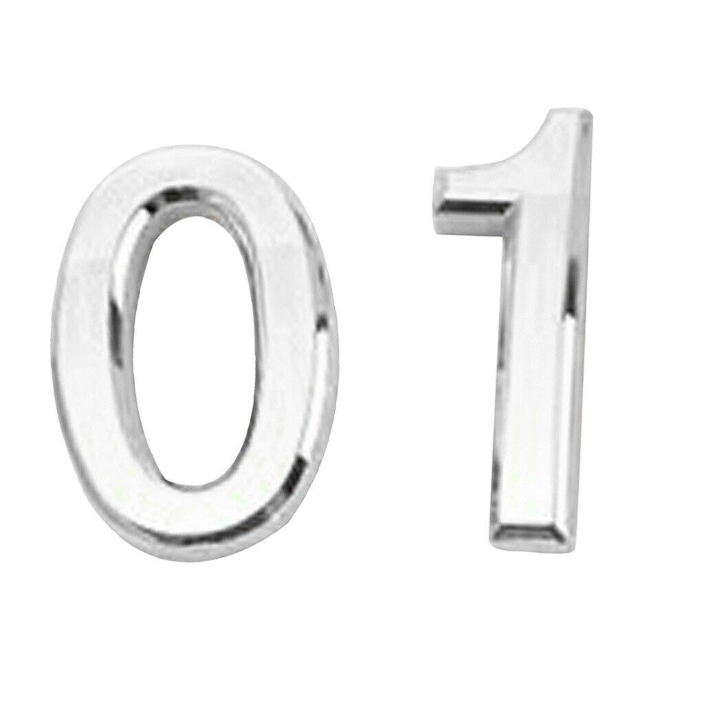 2pcs MODERN HOUSE SIGN PLAQUE DOOR NUMBER STREET NAME DIGIT PLATE #1