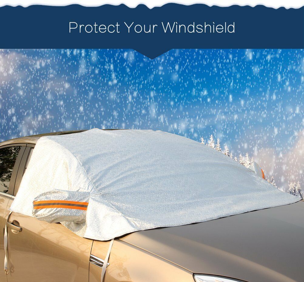 Car Front Windshield + Side Rearview Mirror Snow Ice Frost& Flap Cover Protector