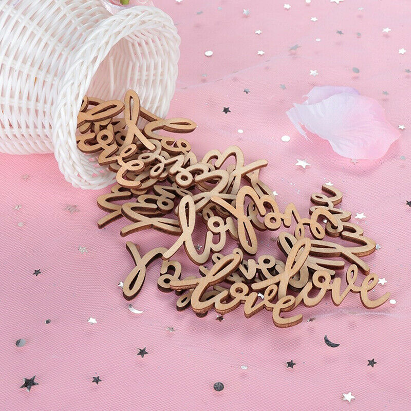 18pcs 55mm Rustic Wooden Love Letters Shabby Chic Craft Scrapbook Decorat.l8