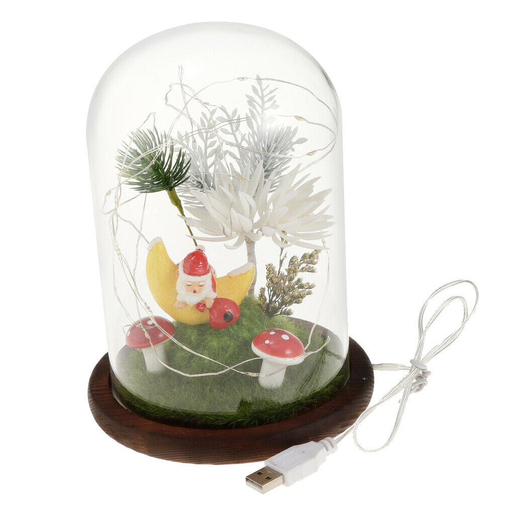 LED USB  Light Santa Claus Immortal Preservation Vase Christmas Decor