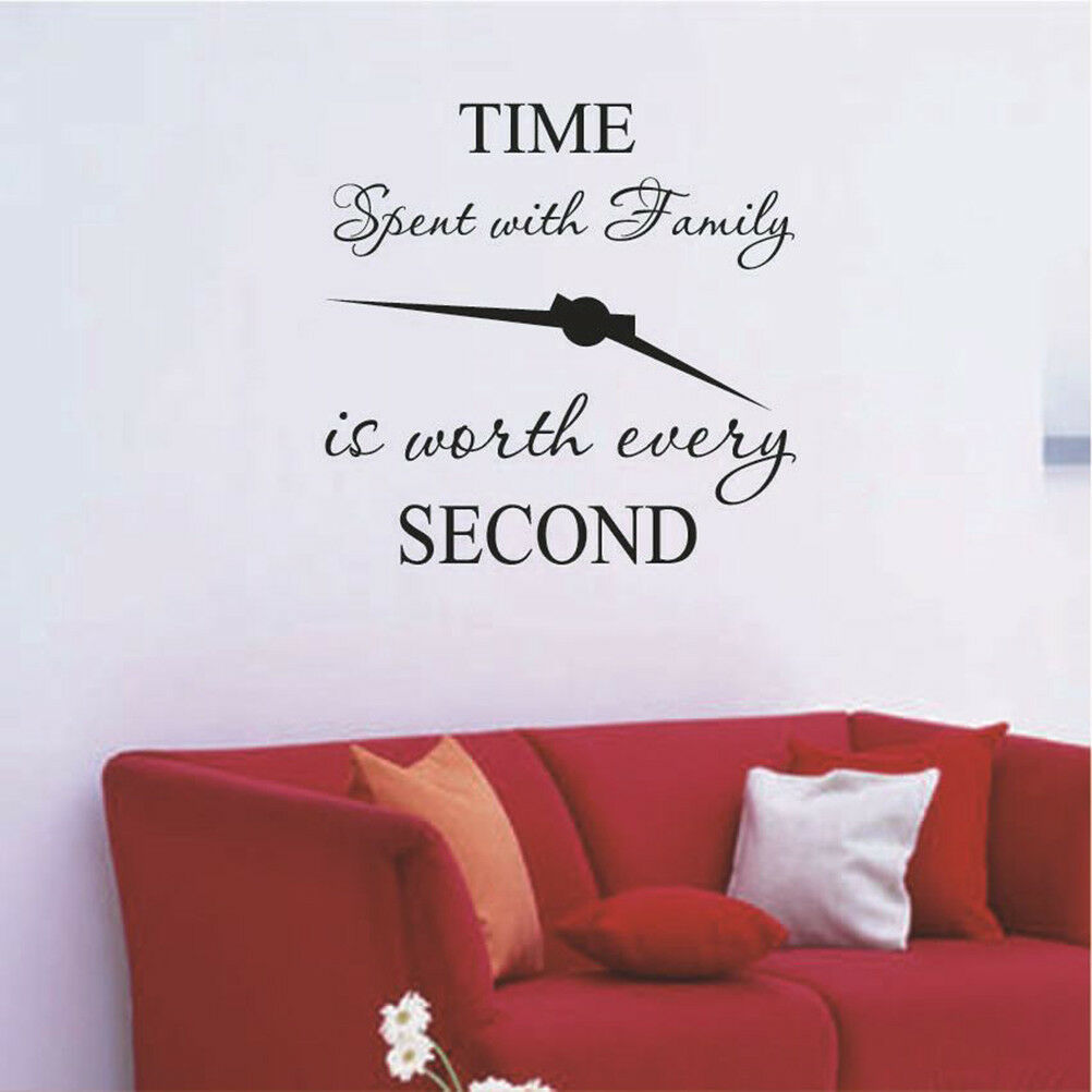 1pc time spent with family is worth every second art wall stickers home d.l8
