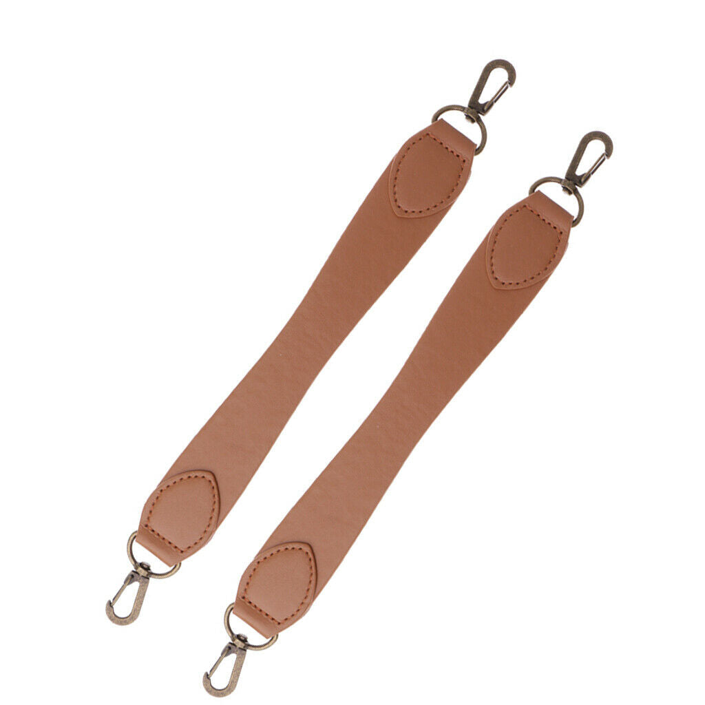 2x PU Leather Handbag Belt Bag Short Strap Replacement 29cm Bag Accessory