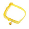 Adjustable Dog Kitten Cat Safety Collar Neck Buckle Strap w/ Bell yellow
