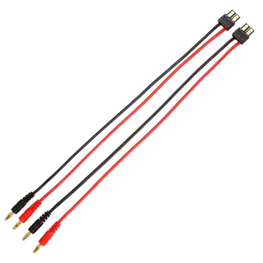 2 Pcs Male   to 4.0 Male Banana Plug Charging Cable for  Rc Car