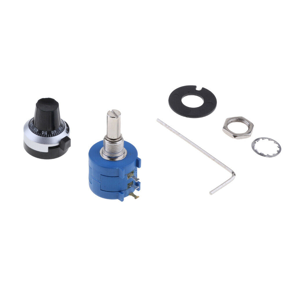 100 Ohm setting potentiometer 10 turns with counting disc rotary knob