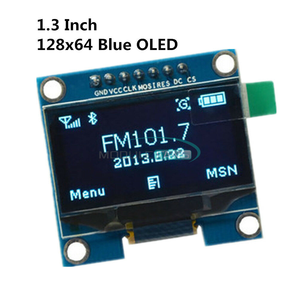 Blue 1.3 SPI Serial 128x64 OLED LCD Display Screen Module For Arduino UNO