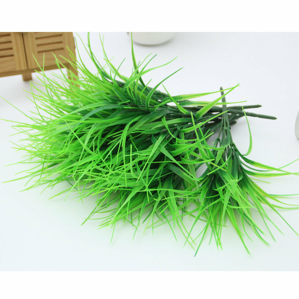 Artificia Plastic Green Grass Plant Flowers Office Home Garden Decoration Decor