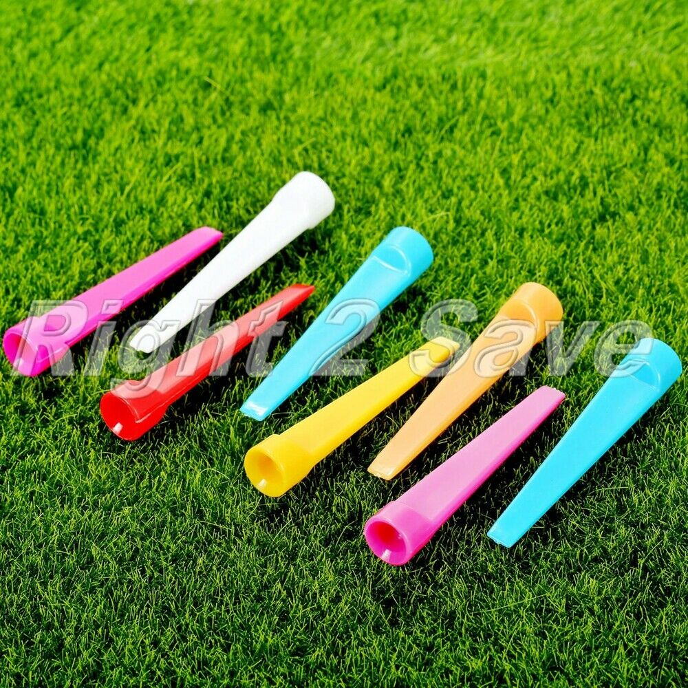 100Pcs Plastic Wedge Step Top Tees Golf Practice Training Cushion Assorted Color