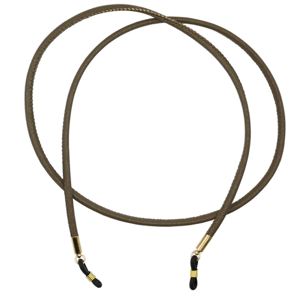 2Pcs PU Leather Cord for Eyeglasses, Reading Glasses, Sunglasses Glasses Strap